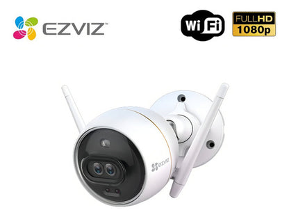 Cámara Seguridad Exterior Wifi C3x 2mp Visión Nocturna Ezviz Blanco