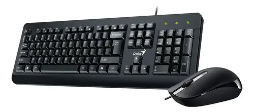 Kit Teclado Mouse Alámbrico Usb Genius Km-160 Español Genius Negro