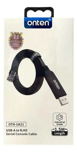 Cable Consola Usb-a A Rj45 1.5m Onten Otn-ua21 Red It Negro