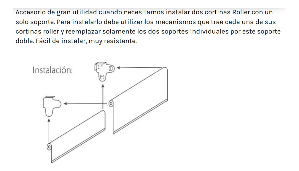 Juego Soporte Doble Para Roller Para Instalar Myg Volgen