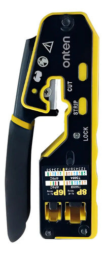Crimpiadora Otn-e992 Cortador De Cable Rj45 Rj11 Cuchilla