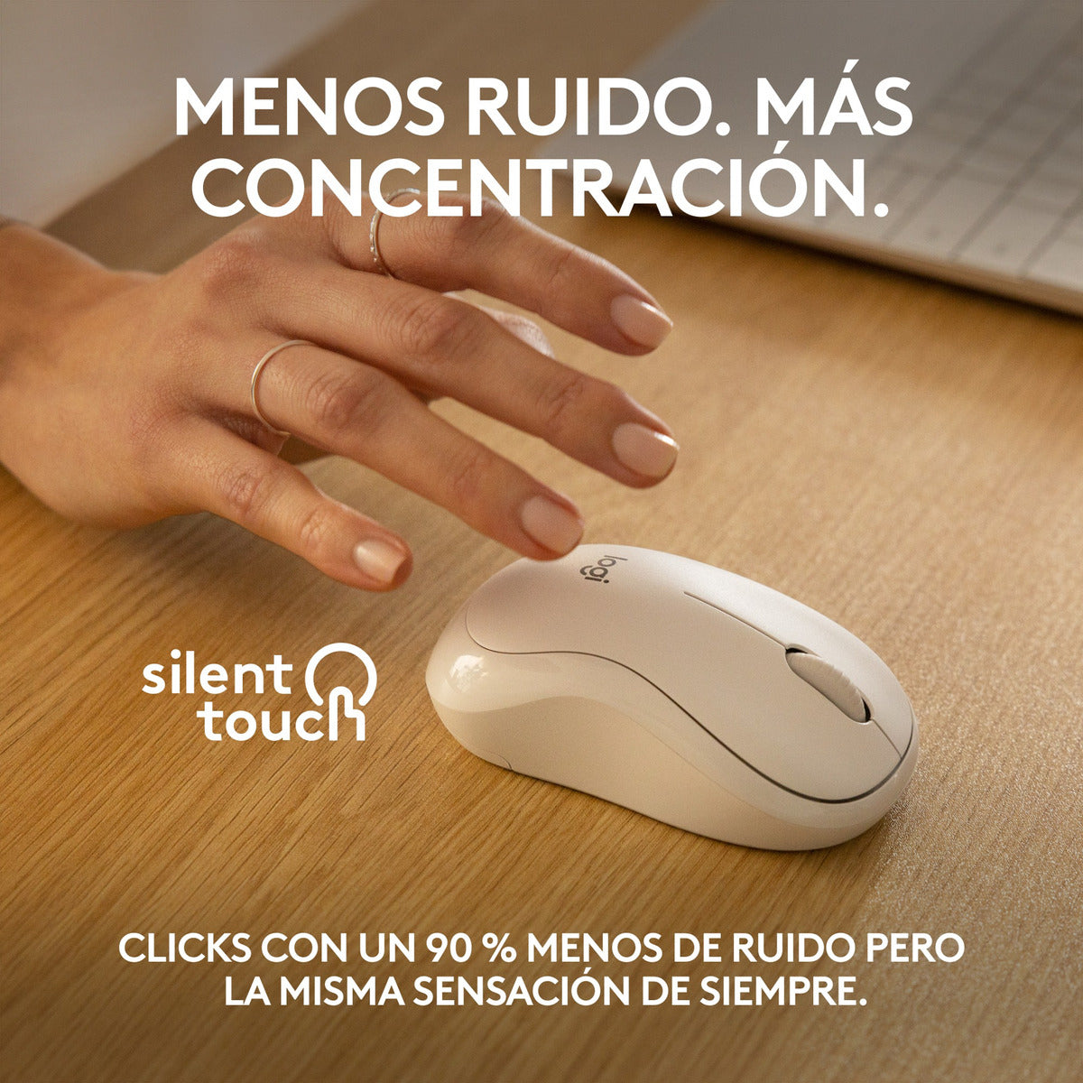 Mouse Inalámbrico M240 Logitech Click Silencioso Blanco