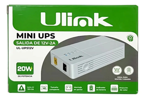 Mini Ups 12v 7800mah Respaldo Wifi Módem Cámaras Ulink Blanco