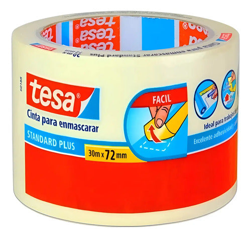 Cinta De Enmascarar Masking Tape 30mt X 72mm Tesa Crema