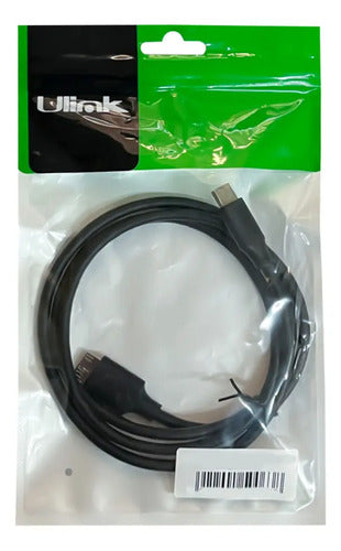 Cable Usb Tipo C A Micro B Disco Duro Cámara 1 Metro Negro