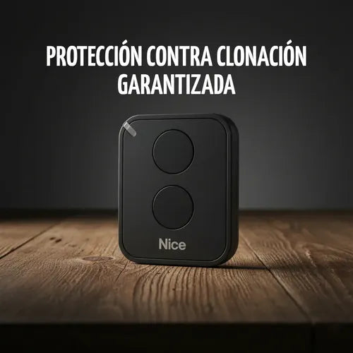 Control Remoto Nice Flo2re 2 Canales Portón Eléctrico Negro