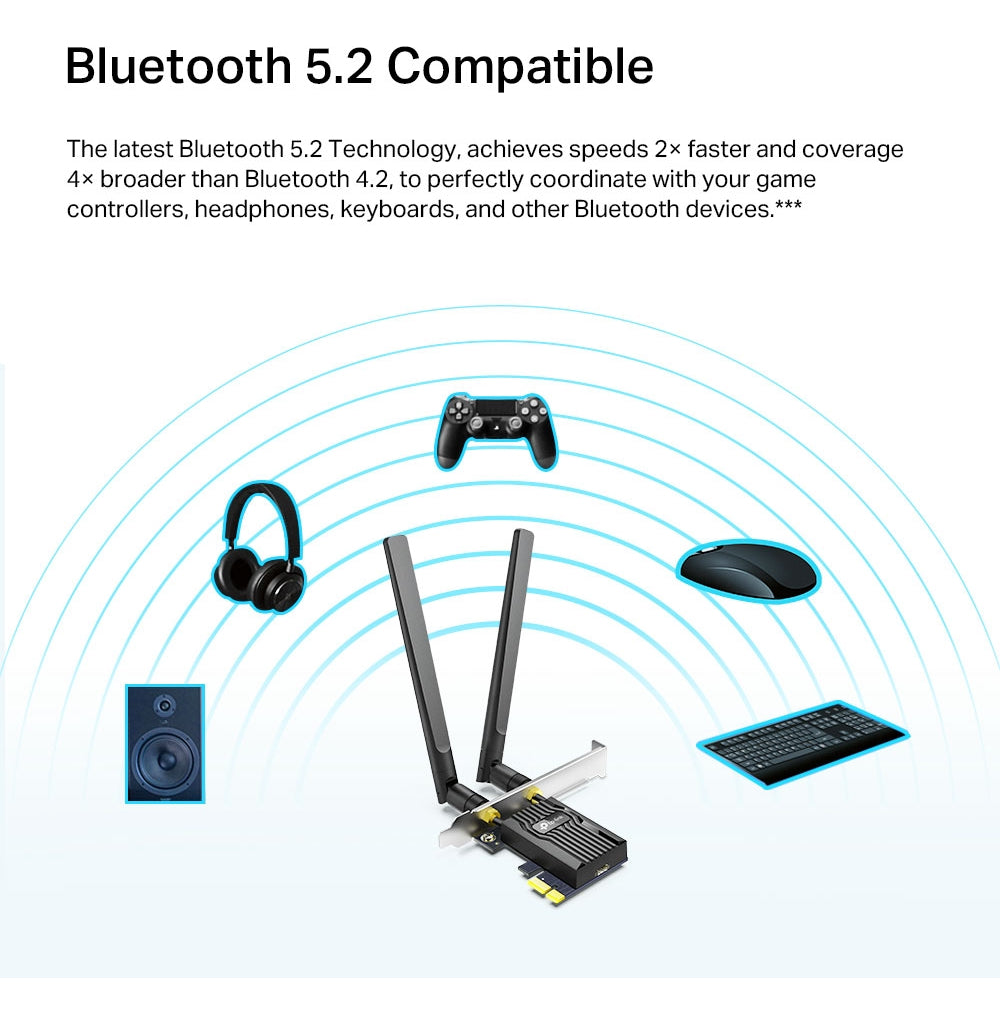 Adaptador Pcie Ax1800 Wi-fi 6 Bluetooth 5.2 Tp-link