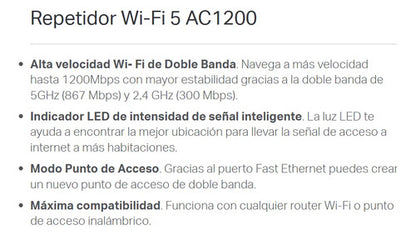 Pack 2 Extensor Cobertura Wifi Tp-link Re305 Alta Velocidad
