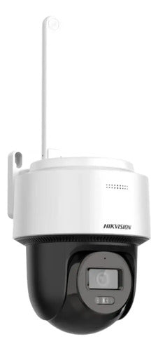 Cámara Domo Hikvision 4mp Wifi Exterior Luz Híbrida Blanco