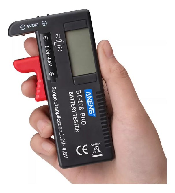 Tester Universal Probador Bateria Pila Pantalla Digital