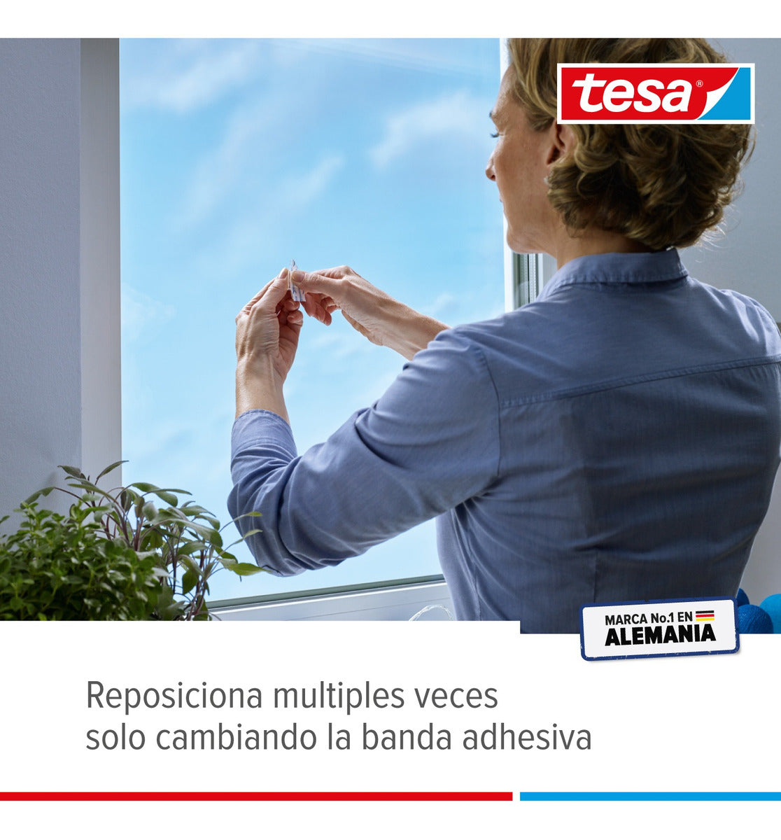 Pack 3 Blíster Gancho Removible Acrílico Vidrio 0,2 Kg Tesa