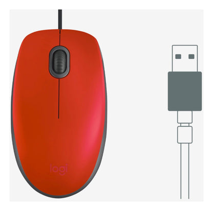 Mouse Alámbrico Usb Logitech M110 Click Silencioso Negro