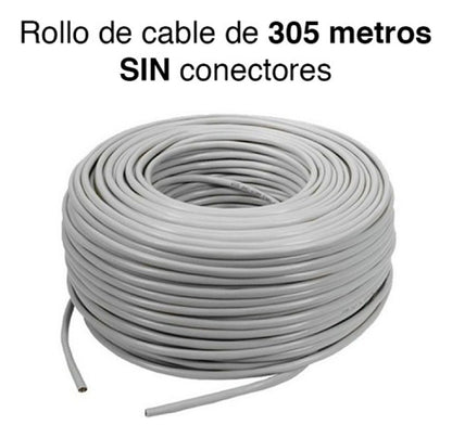 Cable Utp Red Interior Cat5e 305 Mtrs 24 Awg 4x2x0,48mm Cca