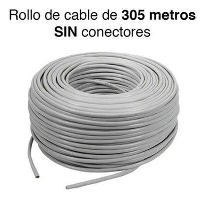 Cable Utp Red Interior Cat5e 305 Mtrs 24 Awg 4x2x0,48mm Cca