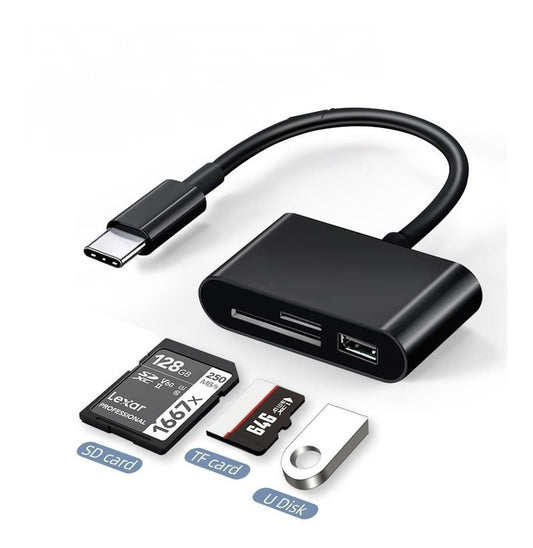 Lector Memoria Otg Tipo C A Sd Tf Pendrive Para Win Mac Os