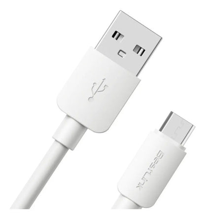 Cable Usb-a A Micro Usb 1m Bestlink 2.4a 12w Carga Rápida Pvc Blanco