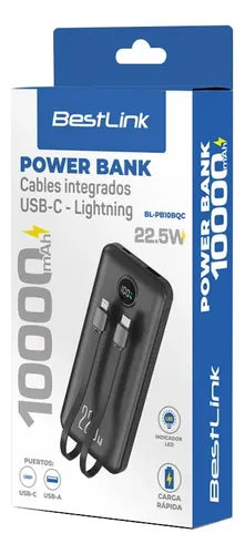 Powerbank Carga Rapida 10000mah Bestlink 22.5w Usb Blpb10bqc Negro