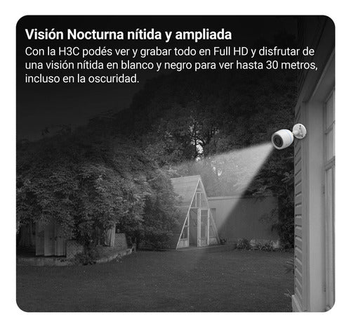 Camara Seguridad Fija Exterior Wifi H3c 2mp Con Ia Ezviz Blanco