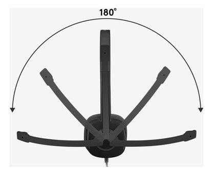 Audífonos Alámbrico Micrófono H151 Jack 3.5mm Logitech