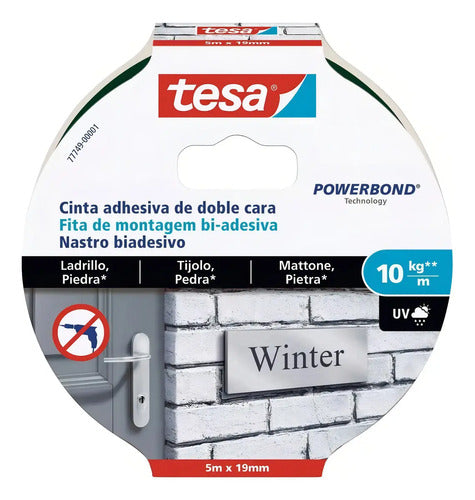 Cinta Doble Contacto Interior Exterior 5mt X 19mm Tesa