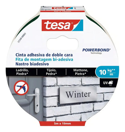 Cinta Doble Contacto Interior Exterior 5mt X 19mm Tesa