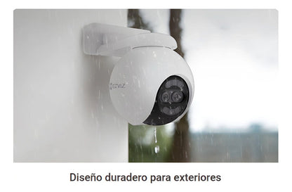 Cámara Seguridad Exterior H80x Lente Dual 360° 4k 2mp Ezviz Blanco