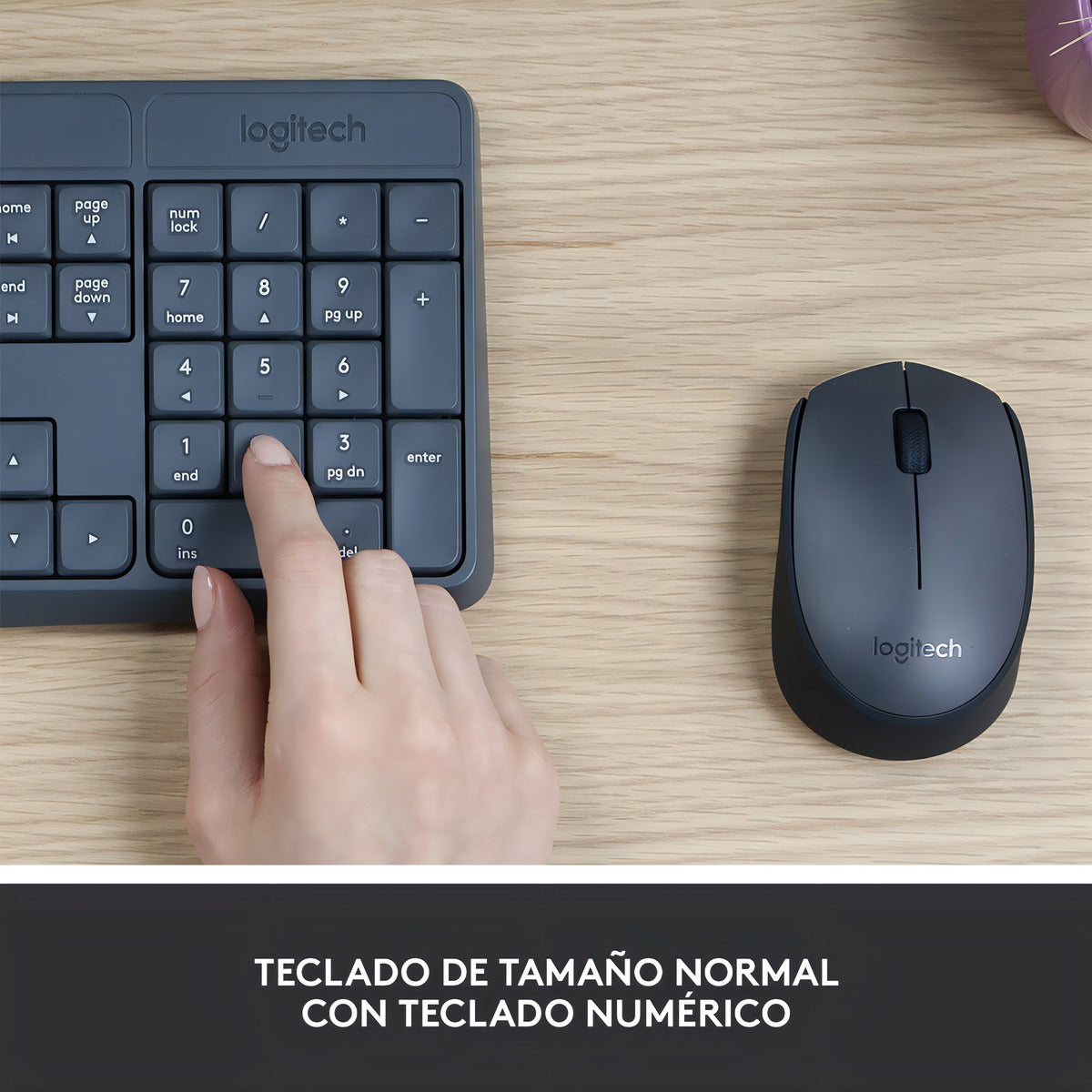 Kit Teclado Mouse Inalámbrico Mk235 Logitech Español España