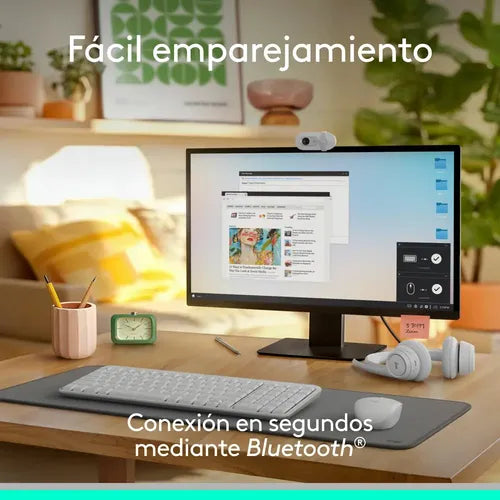 Teclado Inalámbrico Ligero Compacto Bluetooth Logitech K250 Blanco Español España