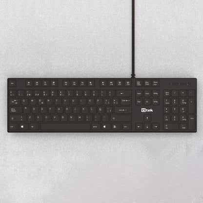 Teclado Alámbrico Usb Slim Plug And Play Multimedia Pack 2 Negro Español Latinoamérica