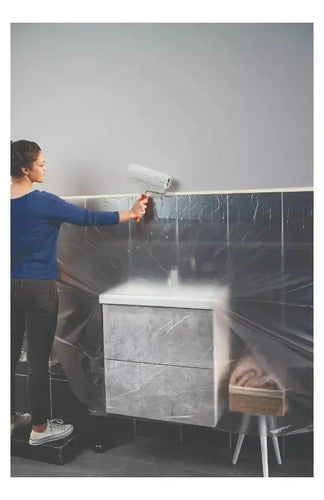 Plástico Protector Antiderrame Adhesivo 25m X 1.40m Tesa