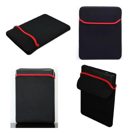 Funda Notebook 15 15.6 Neopreno Reversible Pack 2 Negro/rojo