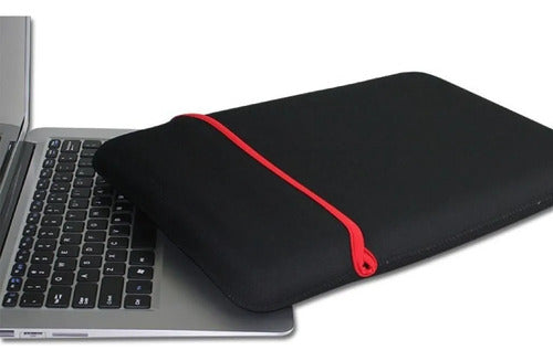 Fundas Notebook 14 Neopreno Reversible Negro Con Rojo Pack 2 Negro/rojo