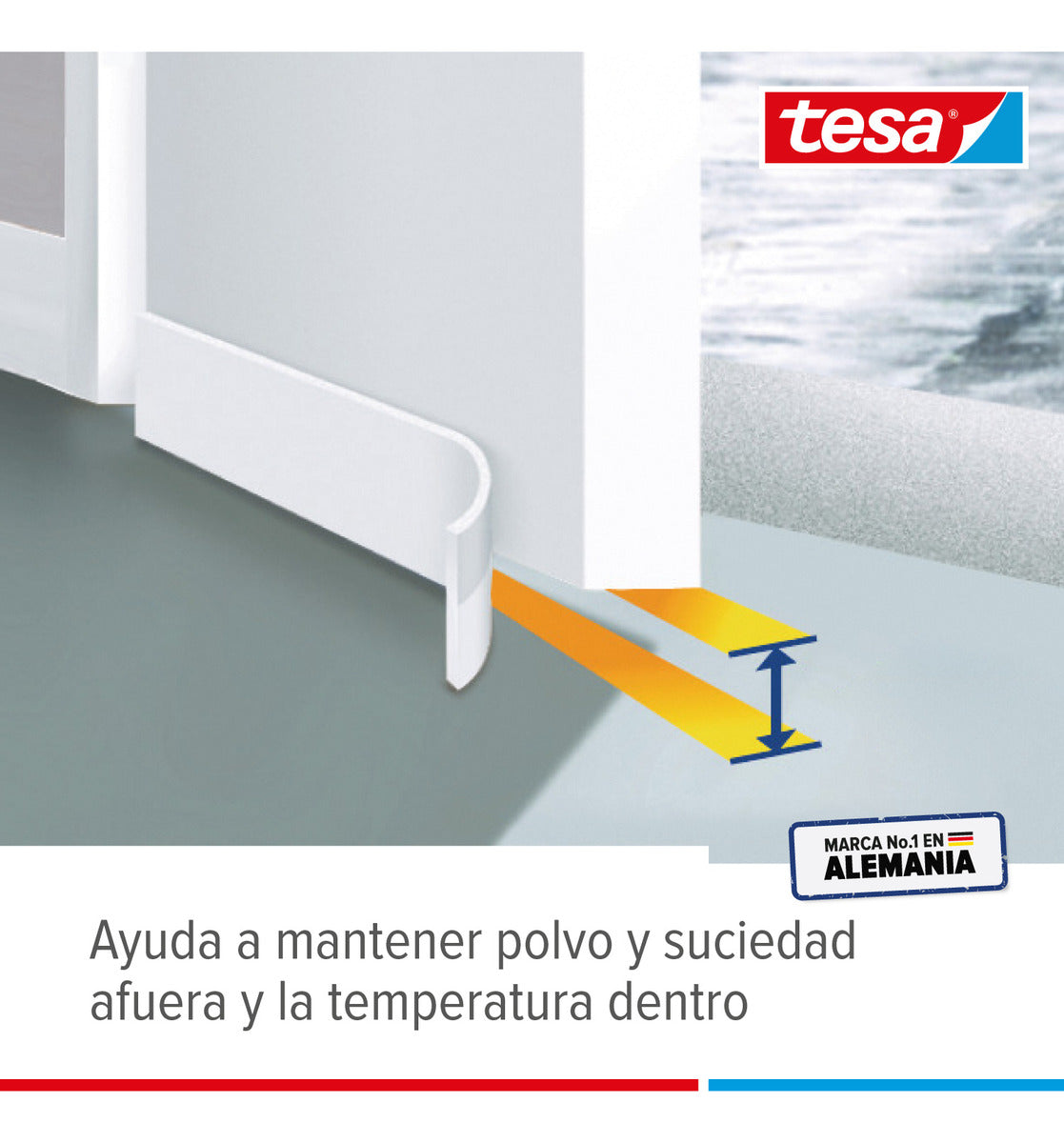 Tesamoll Universal Puertas Umbral 38mm X 1mt Blanco Tesa