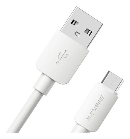 Cable Usb-a A Micro Usb 2m Bestlink 2.4a Carga Rápida Pvc Blanco