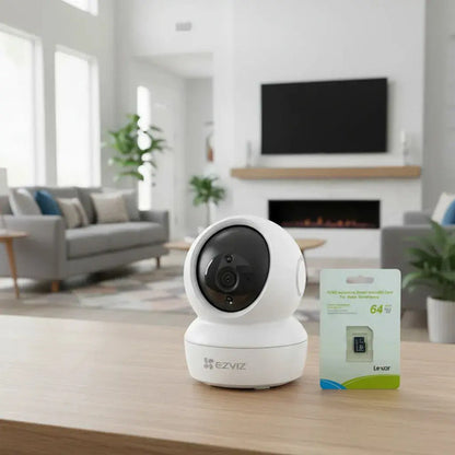 Cámara Seguridad Wifi H6c Pro 2k Con Micro Sd 64 Gb Ezviz Blanco
