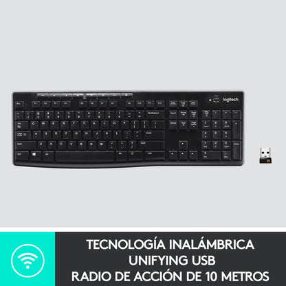 Teclado Inalámbrico Logitech K270 2.4 Ghz Español