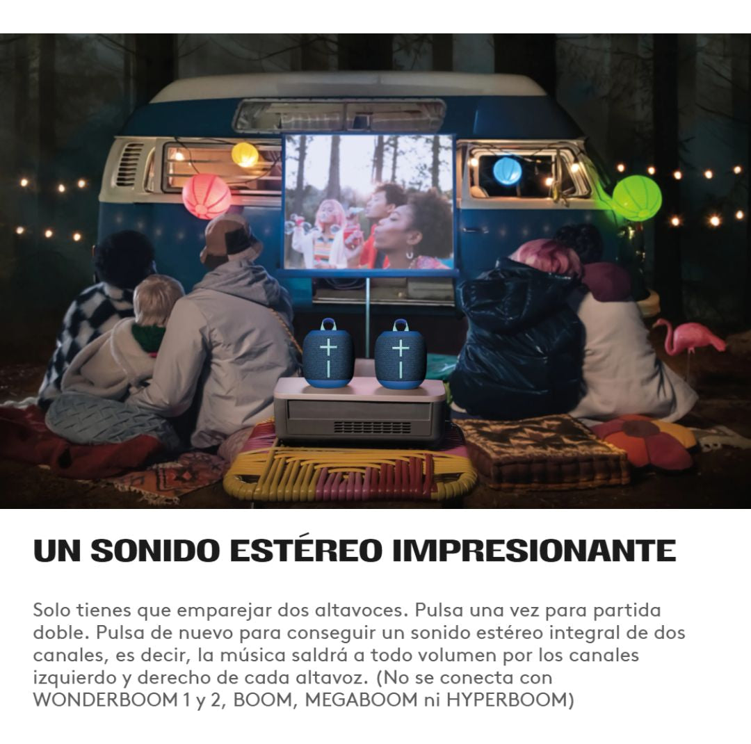 Parlante Inalámbrico Wonderboom 4 Sonido 360° Logitech Azúl