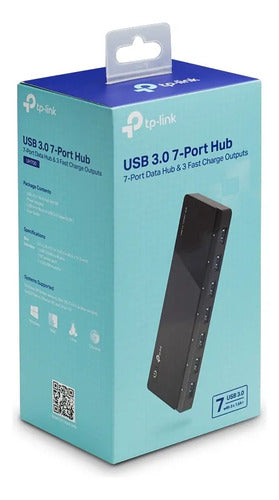 Hub 7 Puertos Usb 3.0 5 Gbps Tplink Uh720 2 Puertos Carga