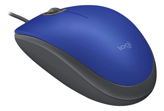 Mouse Alámbrico Usb Logitech M110 Click Silencioso Azul
