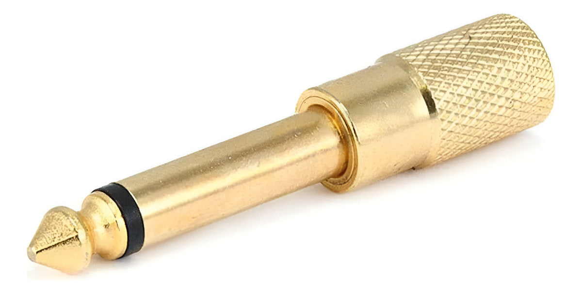 Pack 4 Adaptadores Audio Plug 3.5mm A 6.5mm Jack Oro Mono