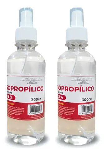 Pack 2 Alcohol Isopropílico 99% Pureza 300cc Difusor Utek