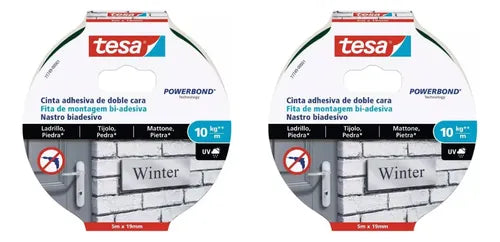 Pack 2 Cinta Doble Faz Interior Exterior 5m X 19mm Tesa Grafito Doble Faz Interior/exterior