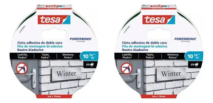 Pack 2 Cinta Doble Faz Interior Exterior 5m X 19mm Tesa Grafito Doble Faz Interior/exterior