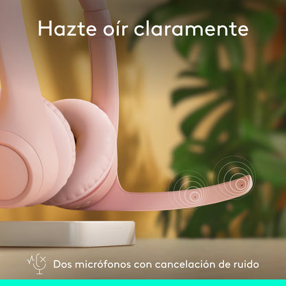 Audífonos Inalámbrico Con Micrófono Zone 300 Logitech Rosado