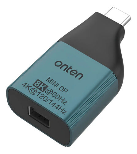 Conversor Onten Usb-c Mini Displayport 8k 60hz  Otn-uc103m Azul Petróleo