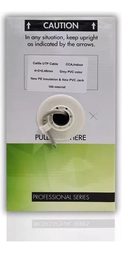 Cable Utp Red Interior Cat5e 305 Mtrs 24 Awg 4x2x0,48mm Cca