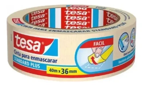 Cinta Enmascarar Masking Tape 40mt X 3.6cm Tesa Crema