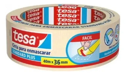 Cinta Enmascarar Masking Tape 40mt X 3.6cm Tesa Crema