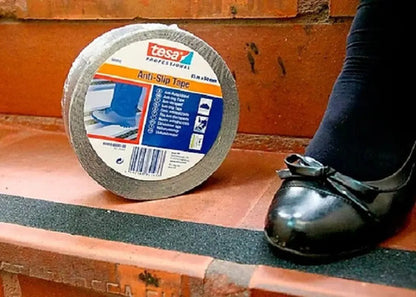 Cinta Antideslizante 50mm X 15m Para Piso Escalera Tesa Fs Color Negro