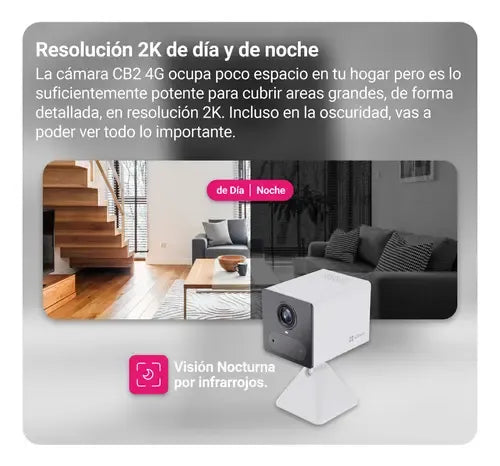 Cámara Inteligente Magnetica Con Batería Cb2 4g 1080p Ezviz Negro